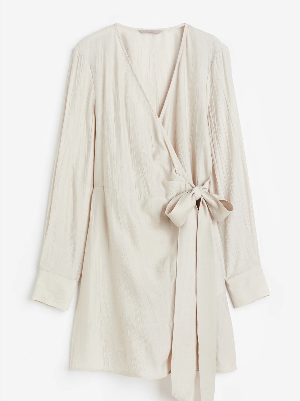 H&M Cream Wrap Romper with Side Tie